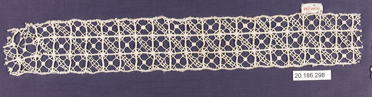 Insertion, Needle lace, Italian, Venice