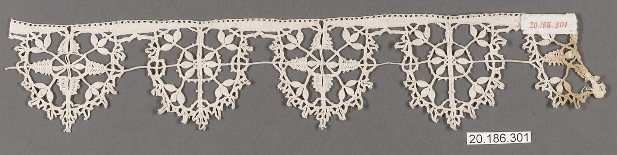 Edging, Bobbin lace, Italian, Genoa