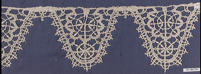 Edging, Bobbin lace, Italian, Genoa 