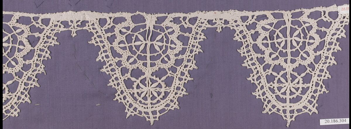Edging, Bobbin lace, Italian, Genoa