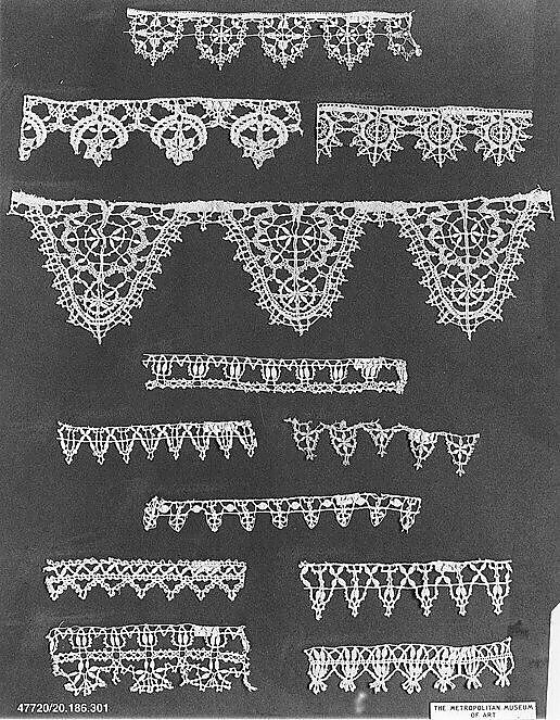 Insertion, Bobbin lace, Italian, Genoa