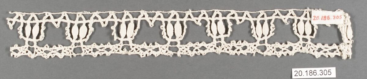 Insertion, Bobbin lace, Italian, Genoa 