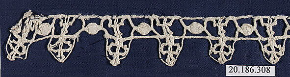 Edging, Bobbin lace, Italian, Genoa