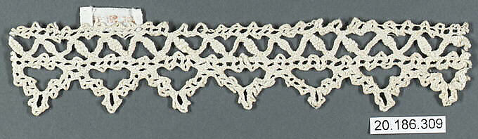 Edging, Bobbin lace, Italian, Genoa 