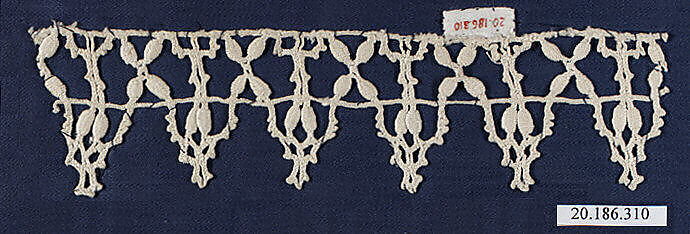 Edging, Bobbin lace, Italian, Genoa 