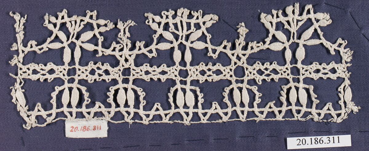 Edging, Bobbin lace, Italian, Genoa