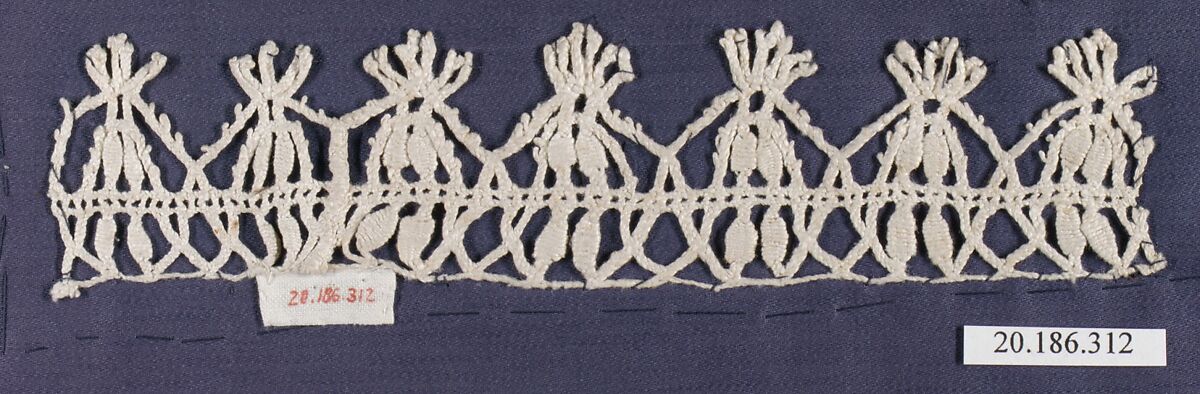 Edging, Bobbin lace, Italian, Genoa