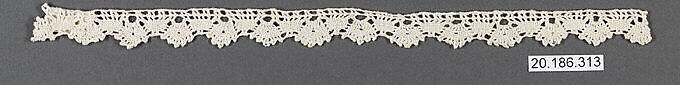 Edging, Bobbin lace, Italian, Genoa 