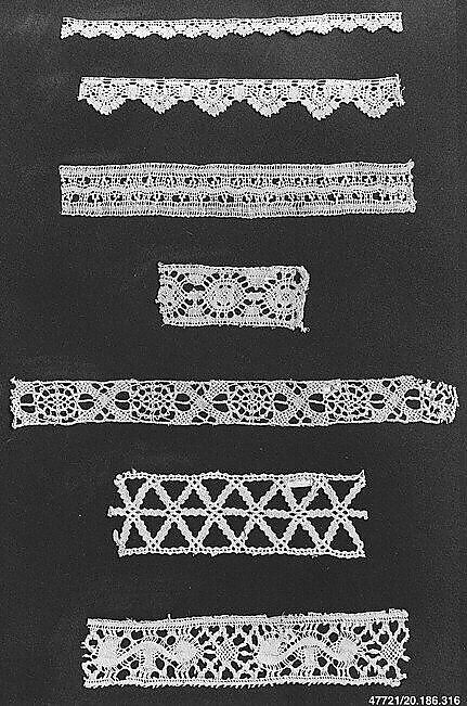 Edging, Bobbin lace, Italian, Genoa