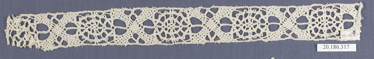 Insertion, Bobbin lace, Italian, Genoa
