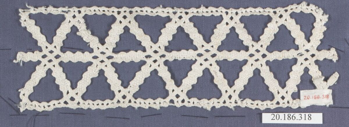 Insertion, Bobbin lace, Italian, Venice