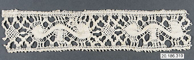 Insertion, Bobbin lace, Italian, Abruzzi (Gessopalena) 