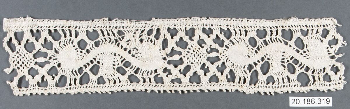 Insertion, Bobbin lace, Italian, Abruzzi (Gessopalena)