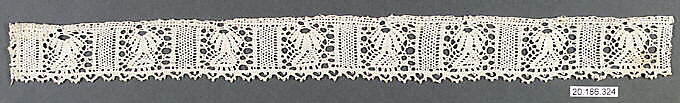 Edging, Bobbin lace, Italian, Abruzzi 