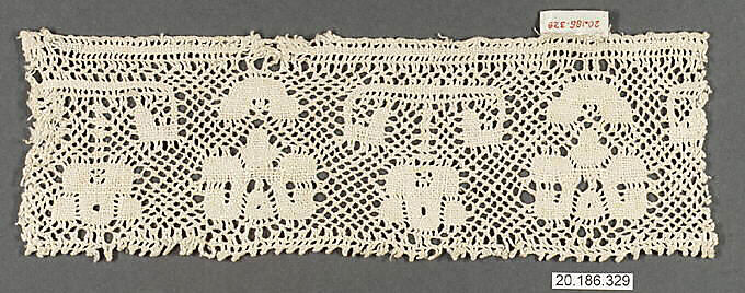 Edging, Bobbin lace, Italian, Abruzzi 