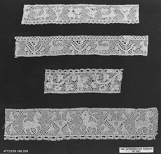 Edging, Bobbin lace, Italian, Abruzzi (Pescocostanzo)