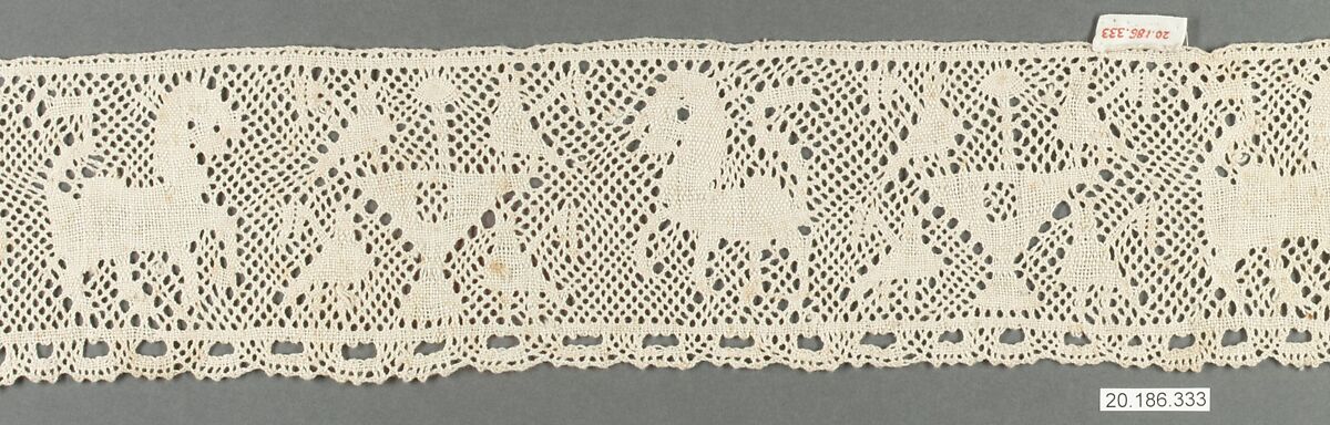Edging, Bobbin lace, Italian, Abruzzi (Pescocostanzo)