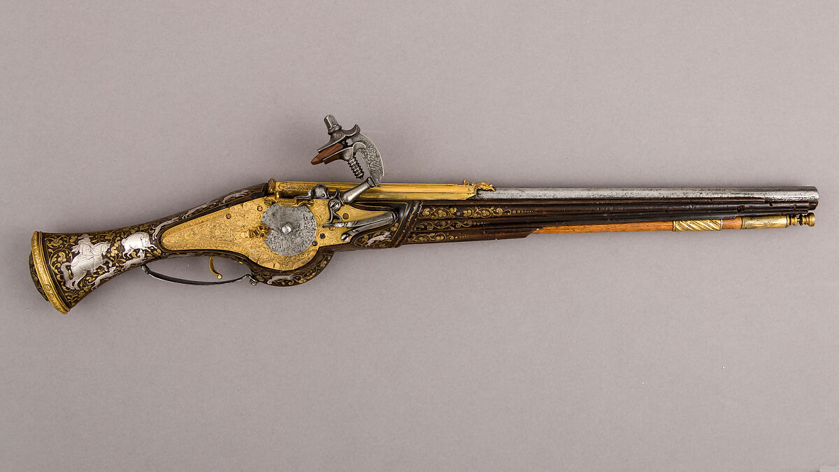 Wheellock Pistol, Felix Werder (Swiss, Zurich, 1591–1673), Steel, bronze, wood (beech), silver, Swiss, Zürich 
