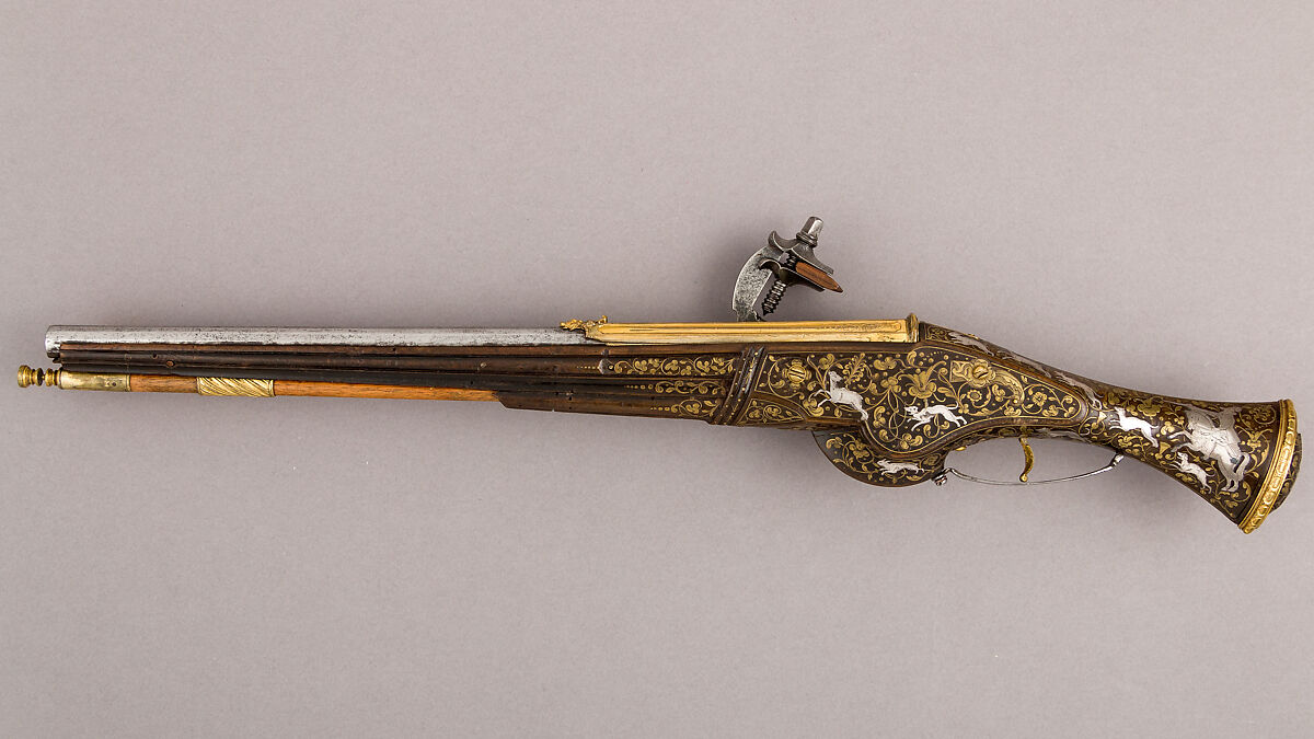 Wheellock Pistol, Felix Werder (Swiss, Zurich, 1591–1673), Steel, bronze, wood (beech), silver, Swiss, Zürich