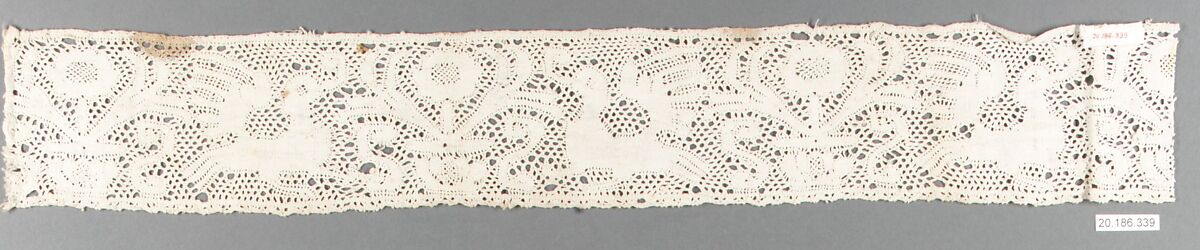 Edging, Bobbin lace, Italian, Abruzzi 