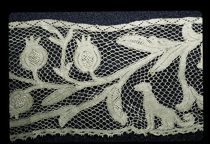 Border, Bobbin lace, Italian, Genoa
