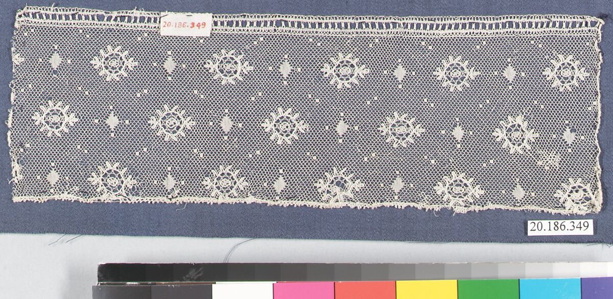 Strip, Bobbin lace, French, Lille or Arras
