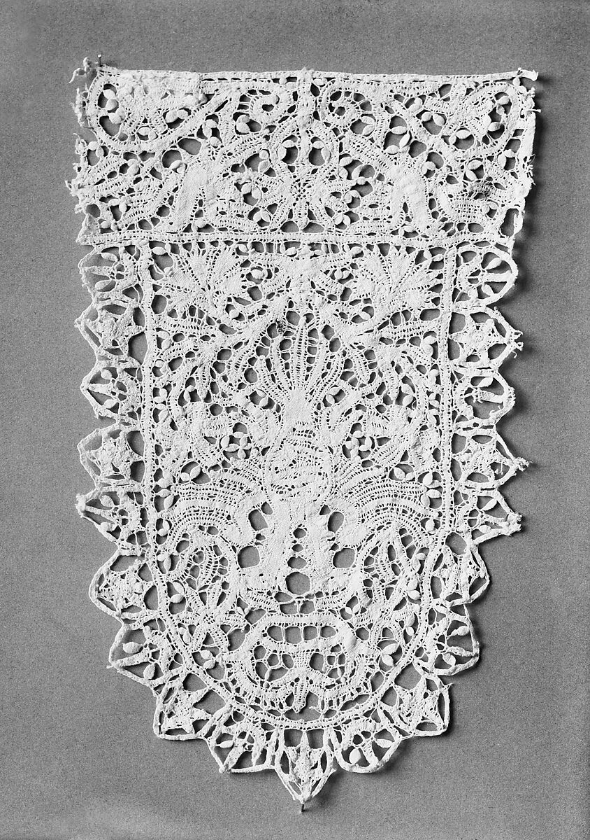 Edging, Bobbin lace, Italian, Genoa 