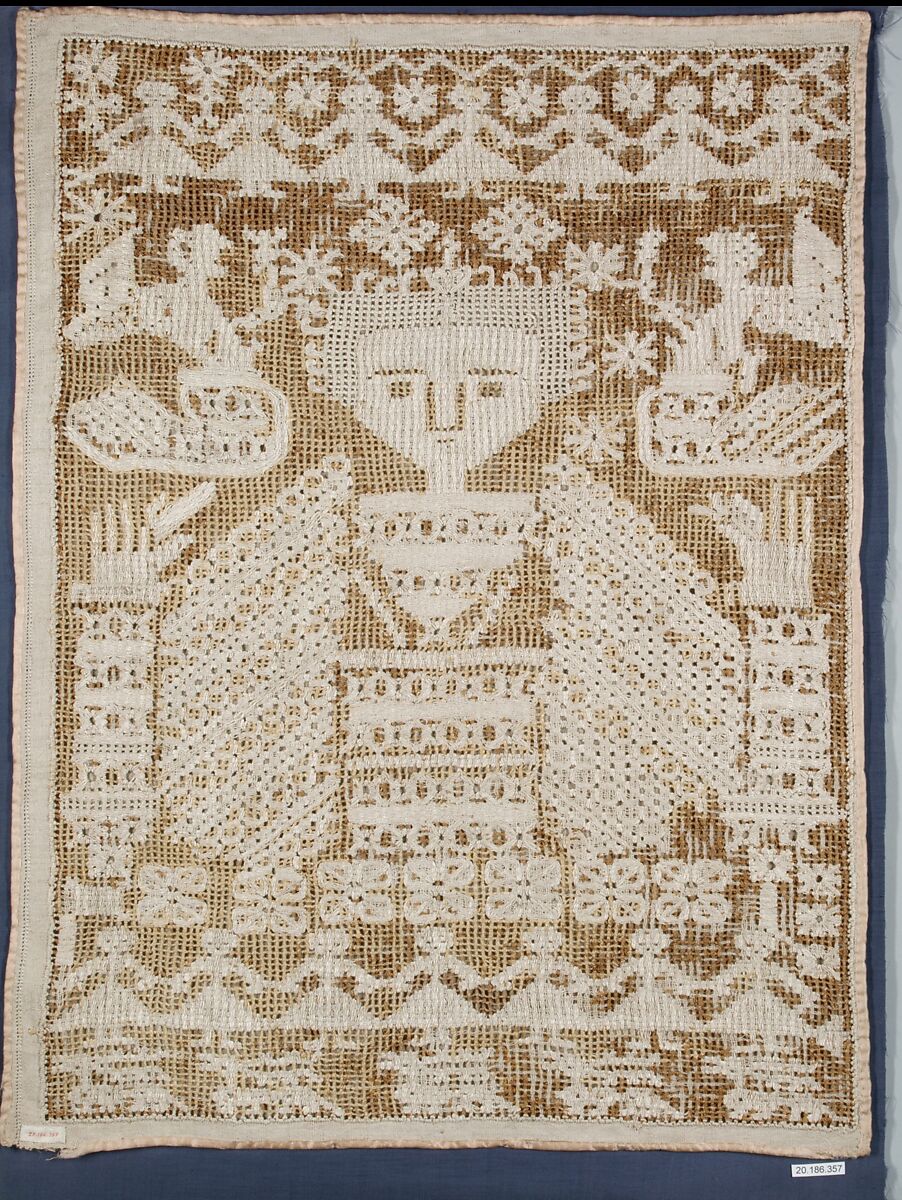 Panel, Drawnwork, Italian, Sicily