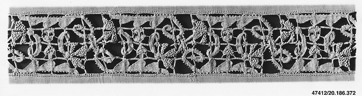 Altar cloth, Bobbin lace, cutwork, punto in aria, Italian, Venice