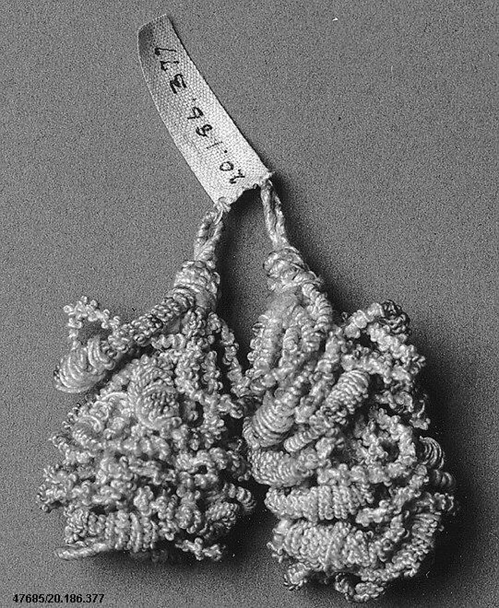 Pair of tassels, Linen, Italian