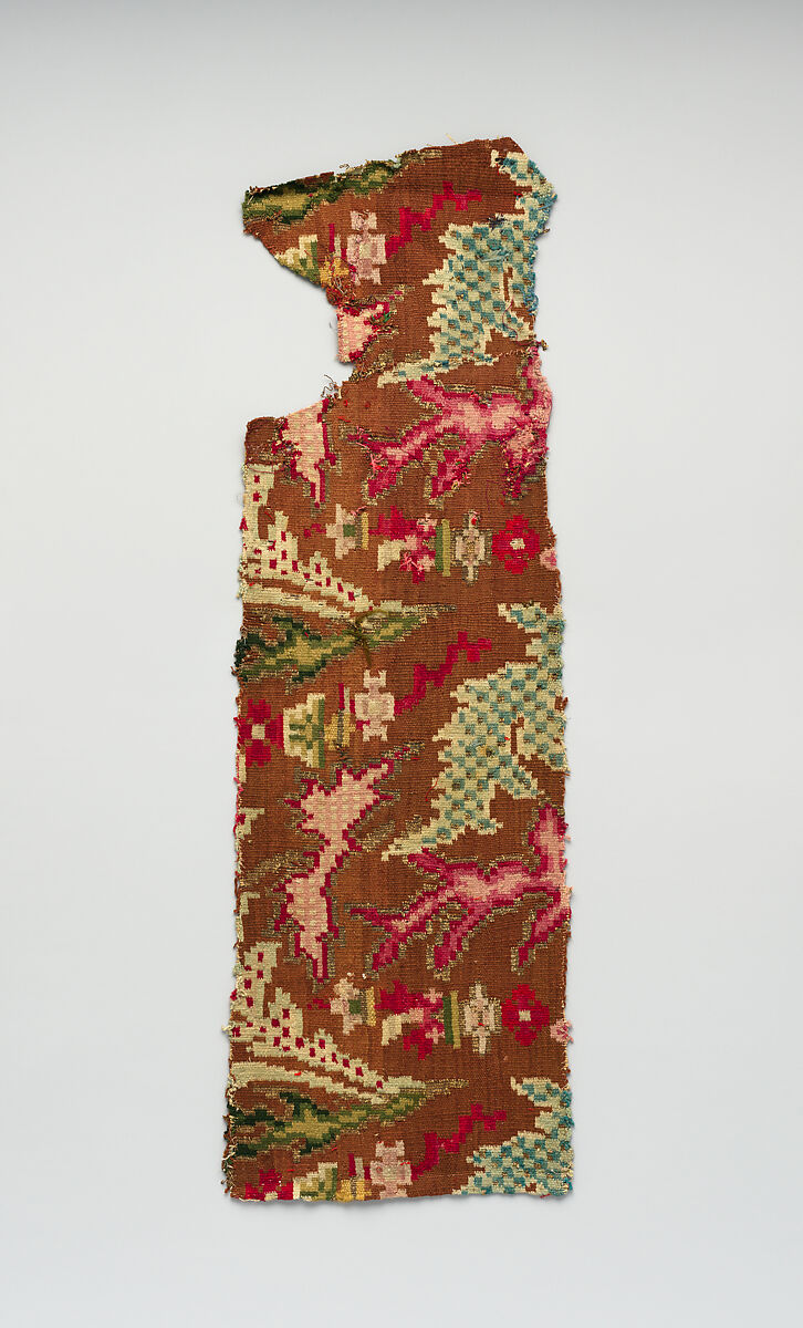 Stylised foliate repeat pattern, Wool, British