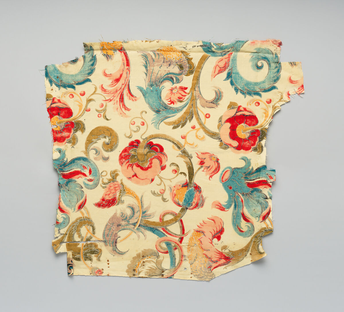 Printed delaine, Wool and cotton, French, Alsace