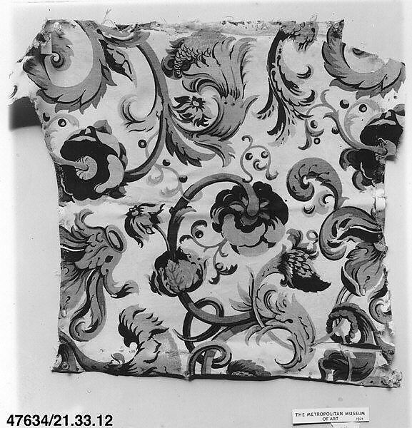 Printed delaine, Wool and cotton, French, Alsace 
