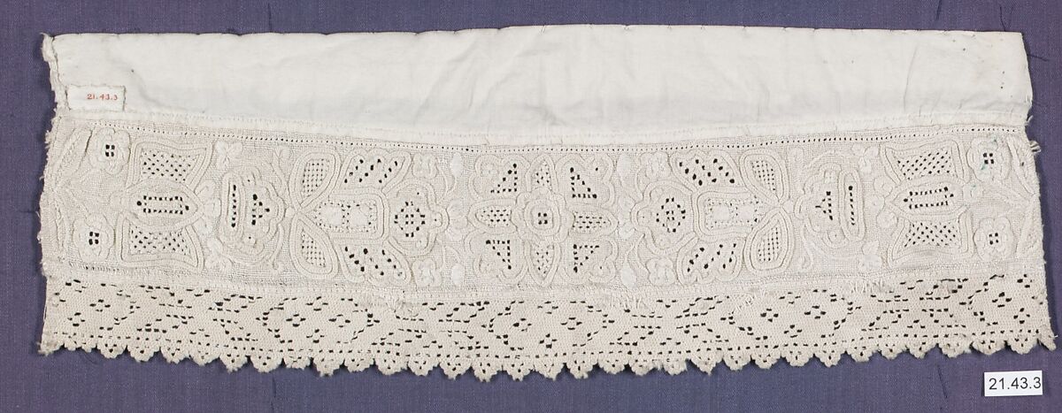 Pair of cuffs, Cutwork, Danish