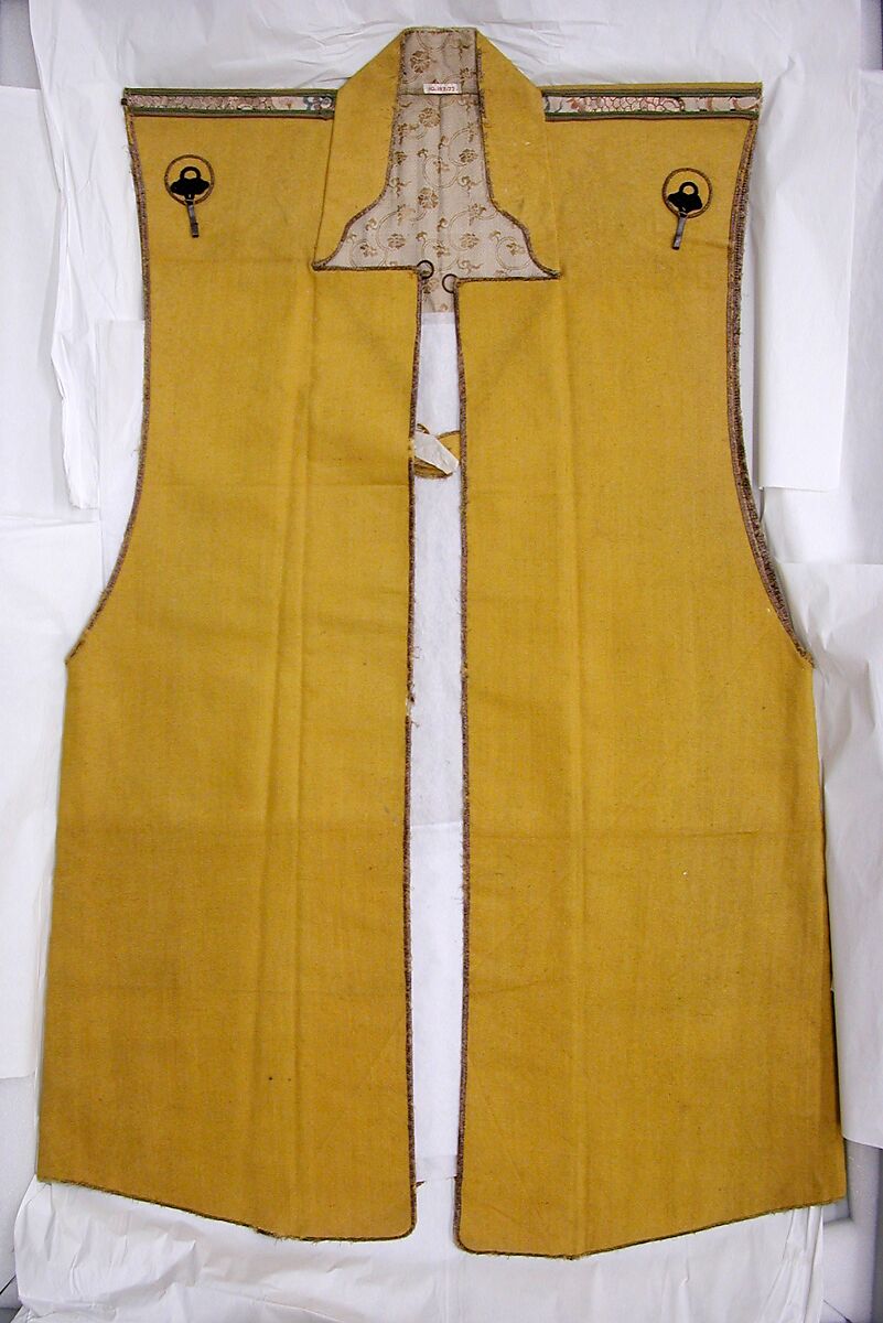 Surcoat (<i>Jinbaori</i>), Wool, silk, metallic yarns, glass, Japanese 