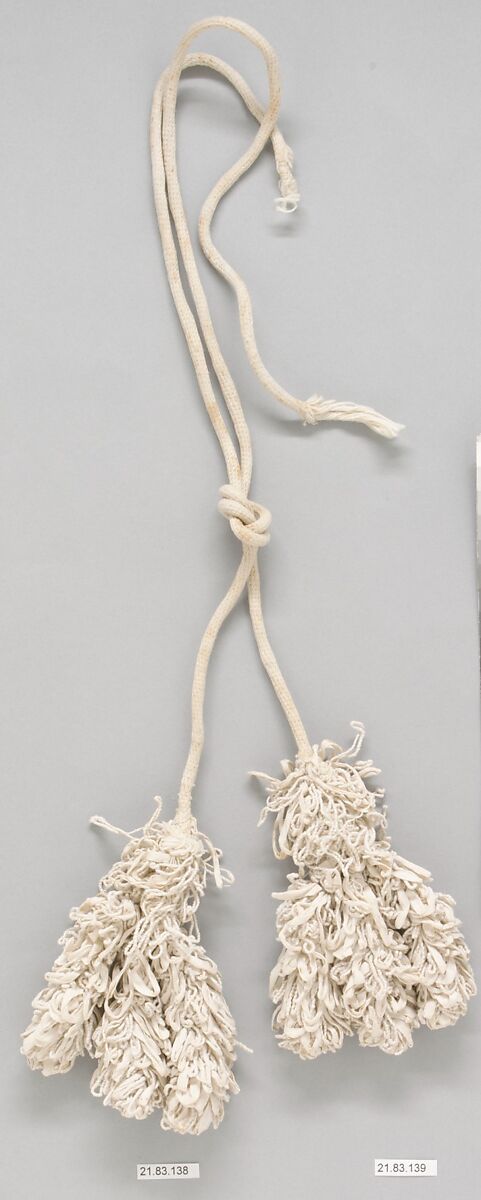 Pair of tassels, Linen, Italian 