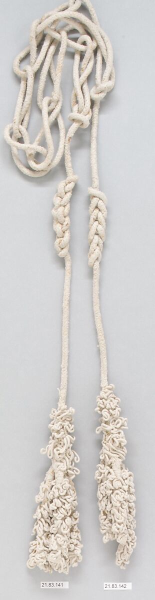 Pair of tassels, Linen, Italian 