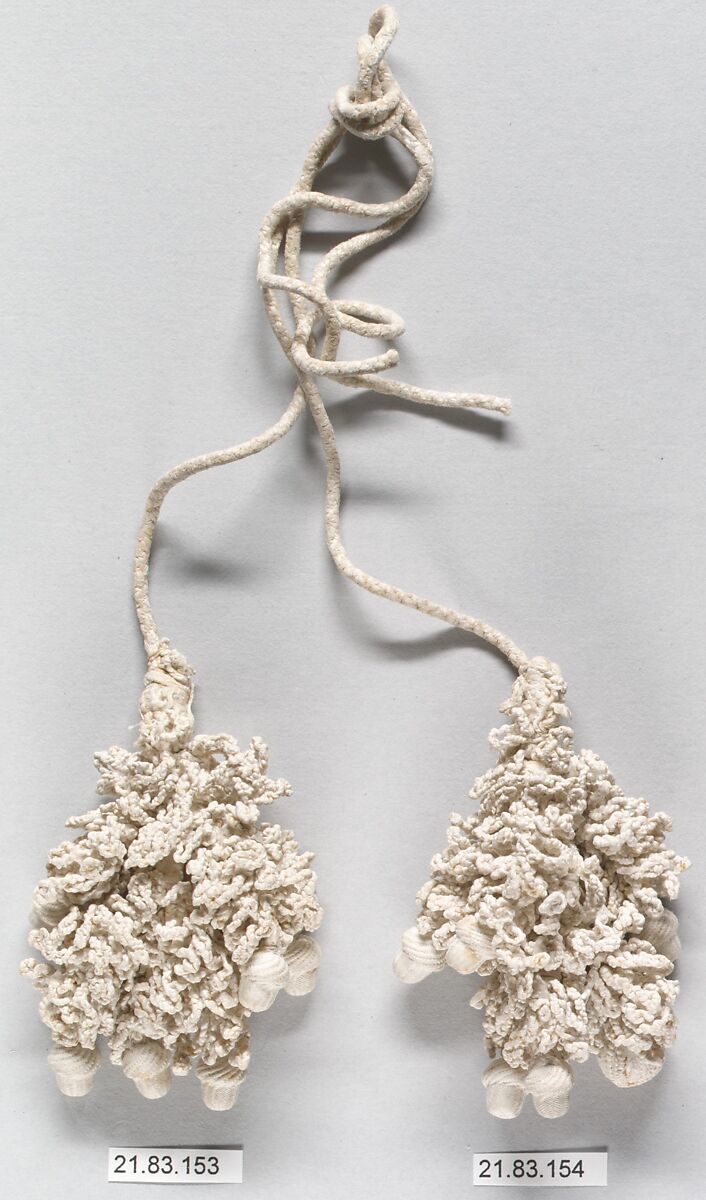 Pair of tassels, Linen, Italian 