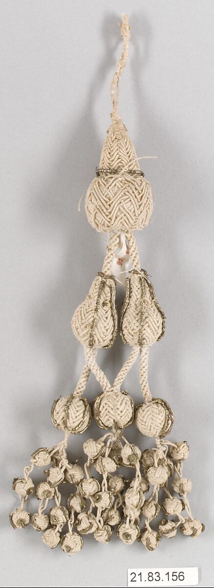 Pair of tassels, Linen, Italian