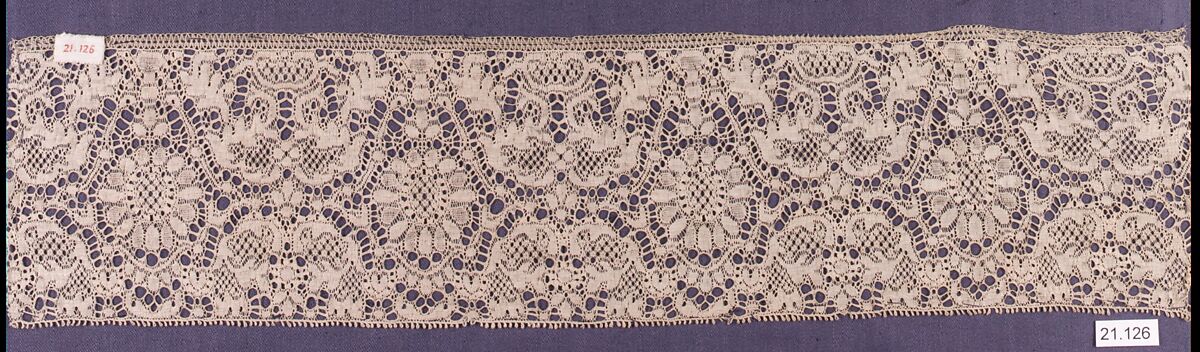 Strip, Machine made lace, French