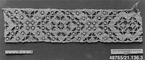 Piece, Needle lace, Italian 