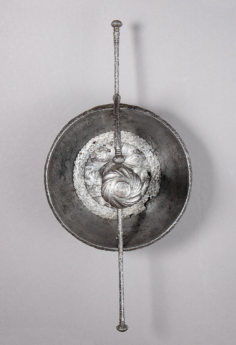 Cup-Hilted Rapier, Cup signed Carlo Piccinino (Italian, Milan, active ca. 1650–75), Steel, iron, Italian, Milan; blade, German, Solingen