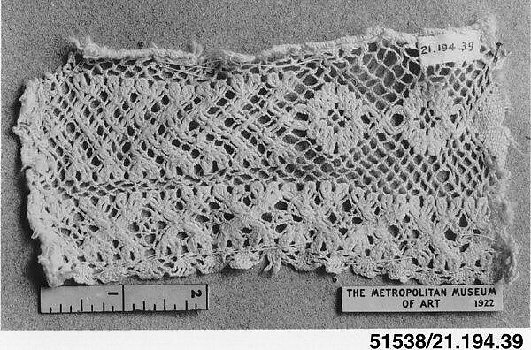 Fragment, Bobbin lace, Hungarian 