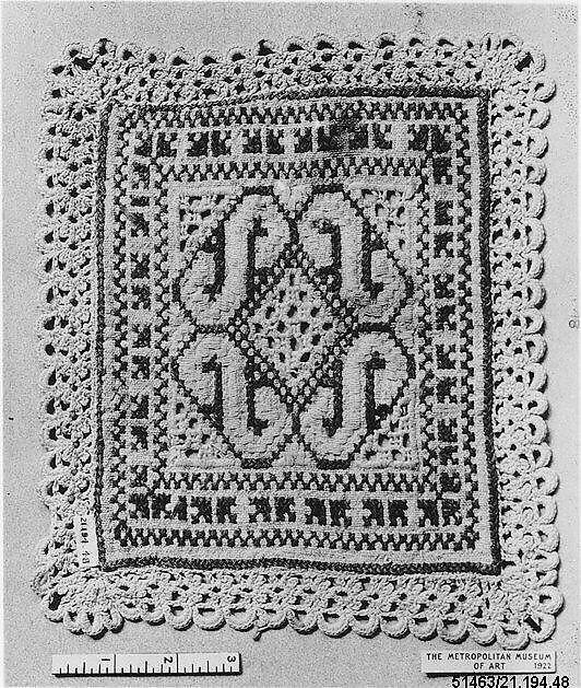 Mat, Cotton on linen, Hungarian 