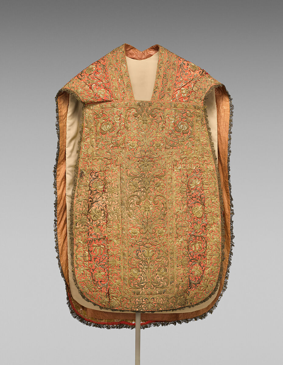Chasuble, Silk and metal thread, Italian, Sicily