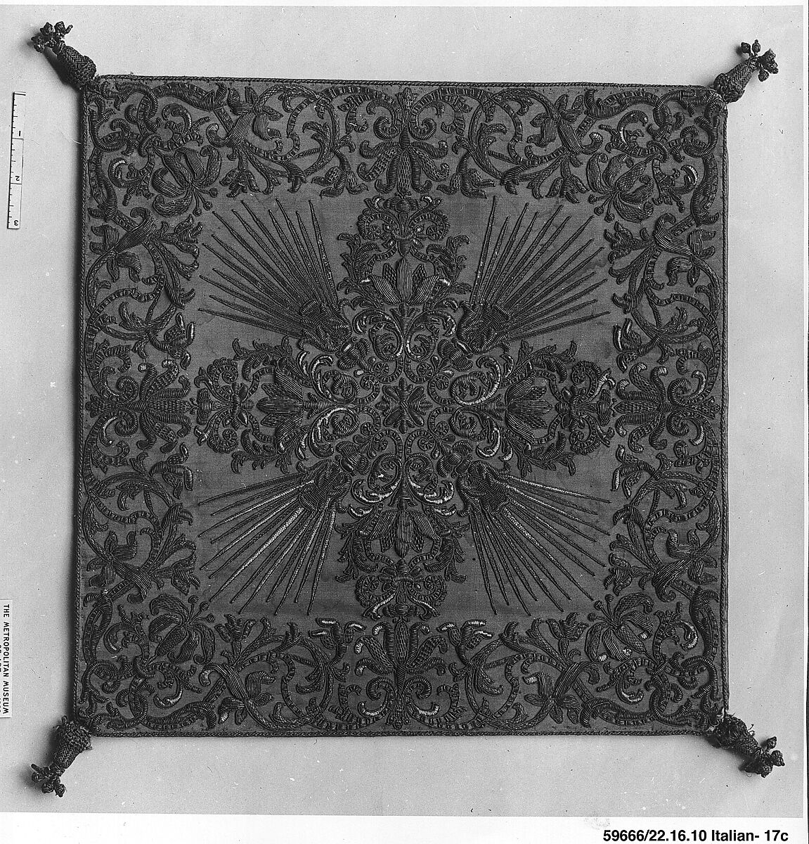 Burse, Silk and metal thread, Italian, Sicily