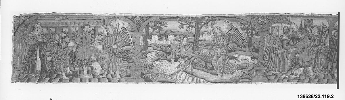 Panel, Silk and metal thread on canvas, Southern Netherlandish