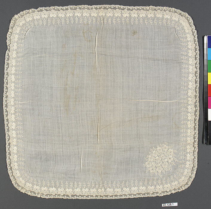 Handkerchief, Linen, French, Paris 