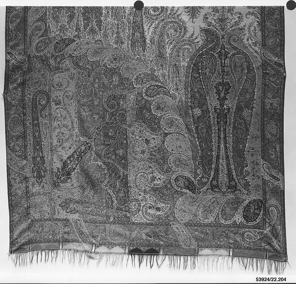 Shawl, Wool and silk, possibly French