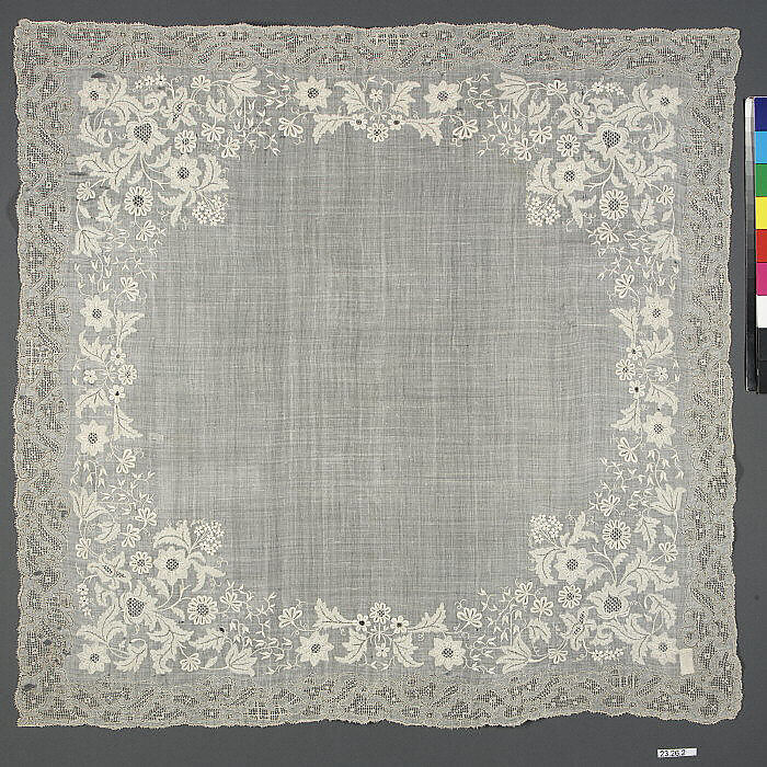 Handkerchief, Silk mull, French 